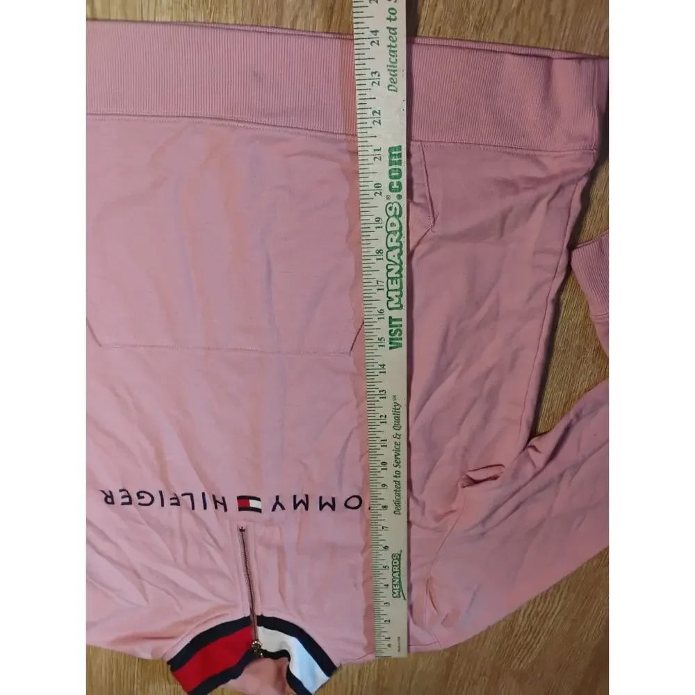 Jacket Tommy Hilfiger Pink Turtleneck Jacket Size Large Cropped